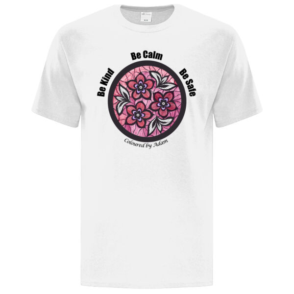 Stained Glass Adult Unisex Tee White Thumbnail